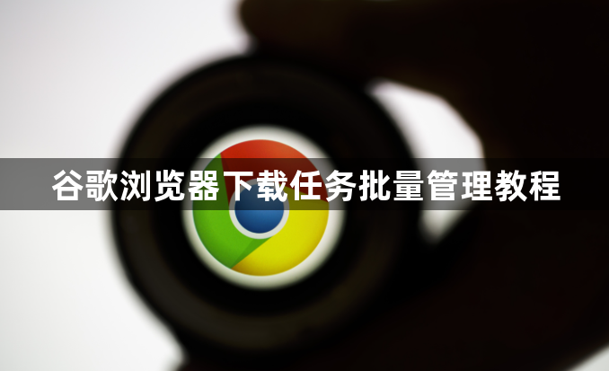谷歌浏览器下载任务批量管理教程1
