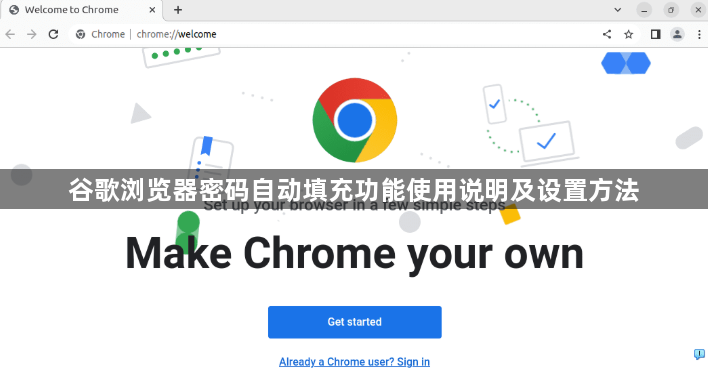 谷歌浏览器密码自动填充功能使用说明及设置方法1
