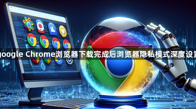 google Chrome浏览器下载完成后浏览器隐私模式深度设置1