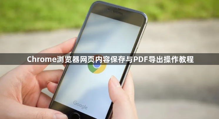 Chrome浏览器网页内容保存与PDF导出操作教程1
