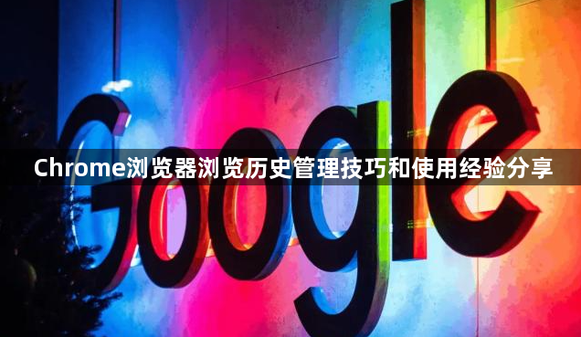 Chrome浏览器浏览历史管理技巧和使用经验分享1