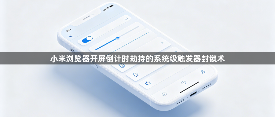 小米浏览器开屏倒计时劫持的系统级触发器封锁术1