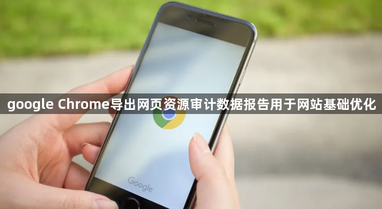 google Chrome导出网页资源审计数据报告用于网站基础优化1