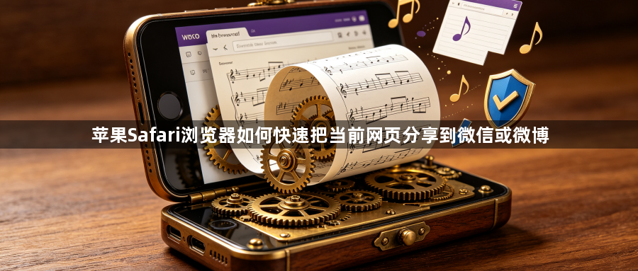 苹果Safari浏览器如何快速把当前网页分享到微信或微博1