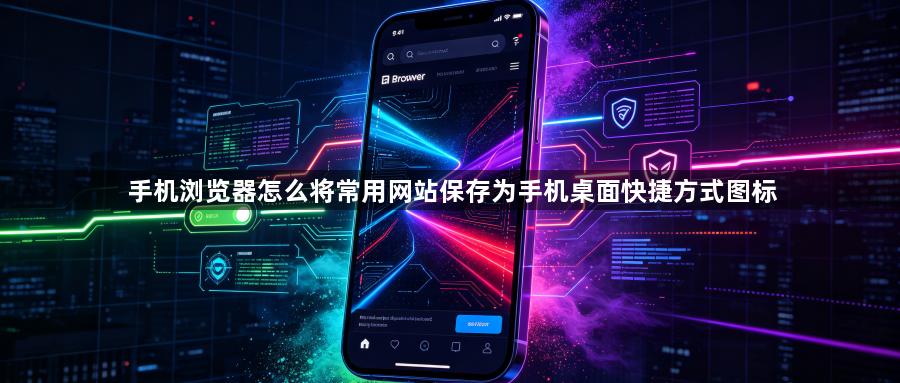 手机浏览器怎么将常用网站保存为手机桌面快捷方式图标1
