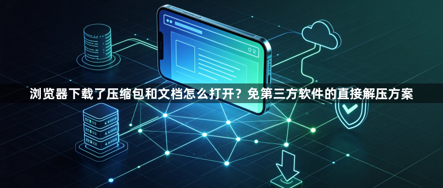 浏览器下载了压缩包和文档怎么打开？免第三方软件的直接解压方案1