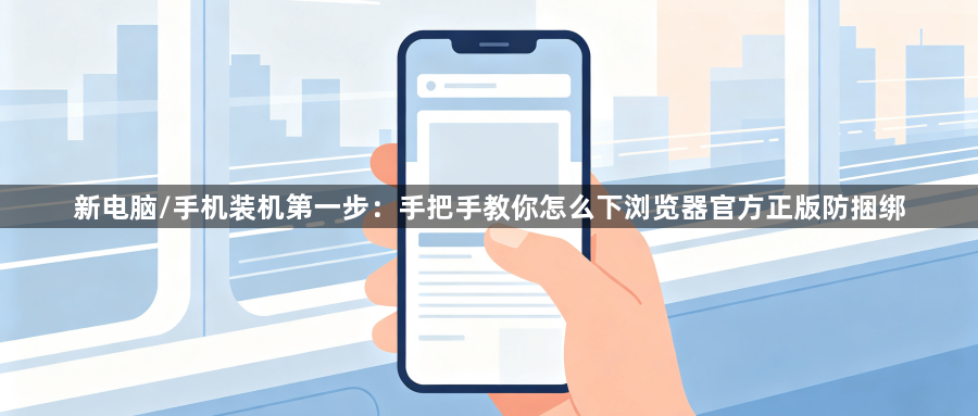 新电脑/手机装机第一步:手把手教你怎么下浏览器官方正版防捆绑1