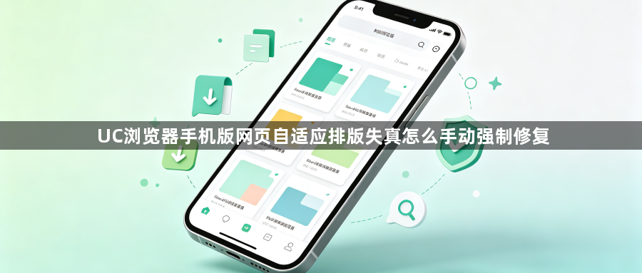 UC浏览器手机版网页自适应排版失真怎么手动强制修复1