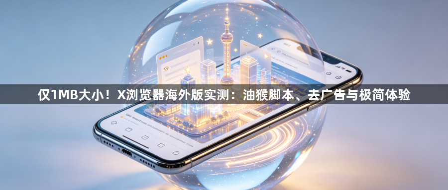 仅1MB大小！X浏览器海外版实测：油猴脚本、去广告与极简体验1