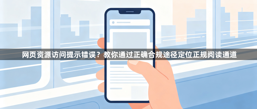 网页资源访问提示错误?教你通过正确合规途径定位正规阅读通道1