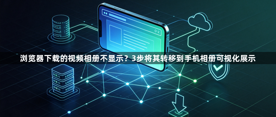 浏览器下载的视频相册不显示？3步将其转移到手机相册可视化展示1