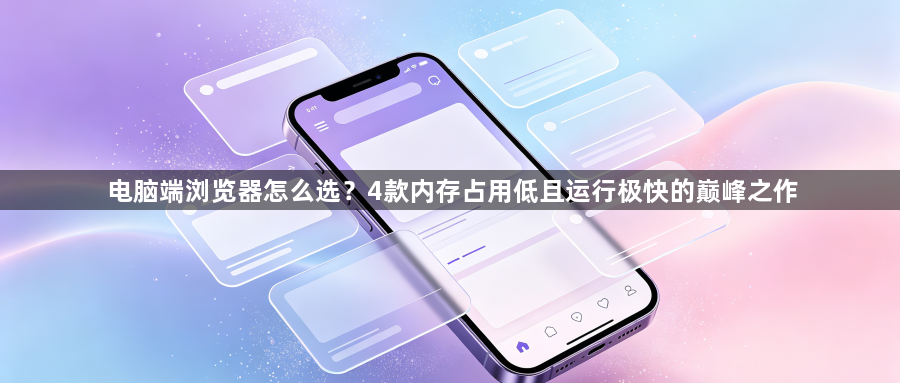 电脑端浏览器怎么选？4款内存占用低且运行极快的巅峰之作1