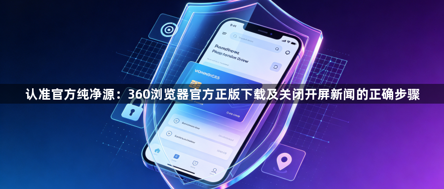 认准官方纯净源:360浏览器官方正版下载及关闭开屏新闻的正确步骤1