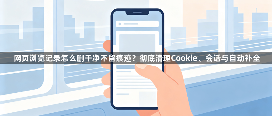 网页浏览记录怎么删干净不留痕迹?彻底清理Cookie、会话与自动补全1